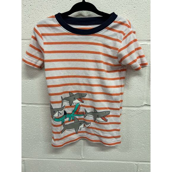 Striped Shark pjs with short sleeves and shorts - Picture 1 of 4